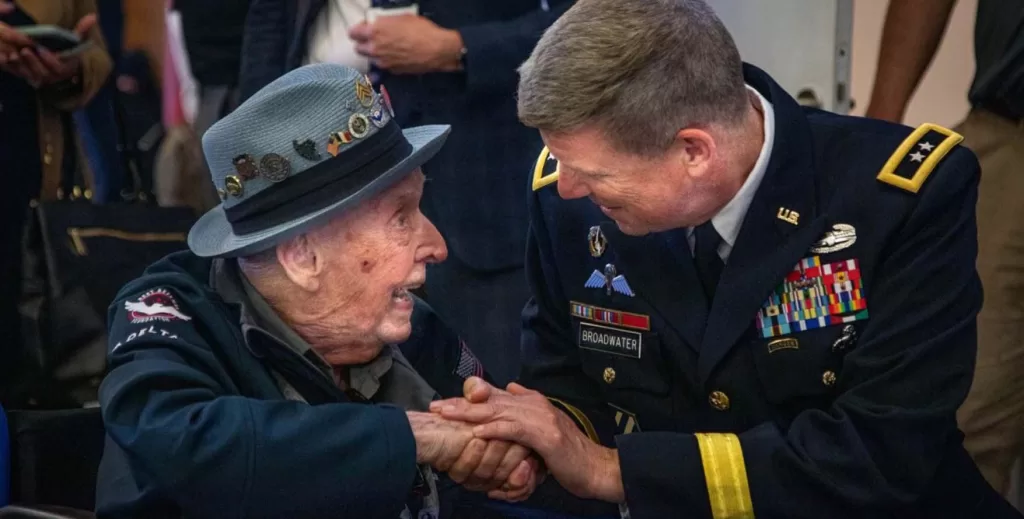 V Corps Commanding General Welcomes D-Day Veterans to 79th Anniversary Observance