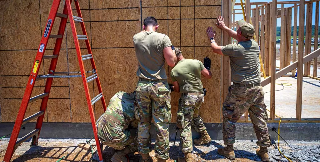 Connecticut National Guard Aids Construction of Homes for Cherokee Veterans