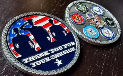 “THANK YOU FOR YOUR SERVICE” | Military Veterans Challenge Coin